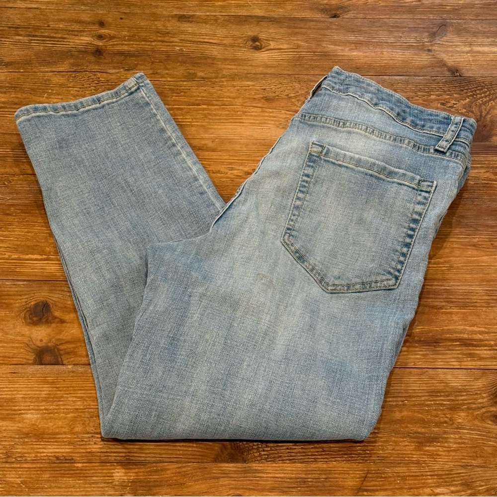 Ella Moss Light Blue Wash High Rise Straight Leg‎ Jeans Cotton Stretch 12/31 EUC